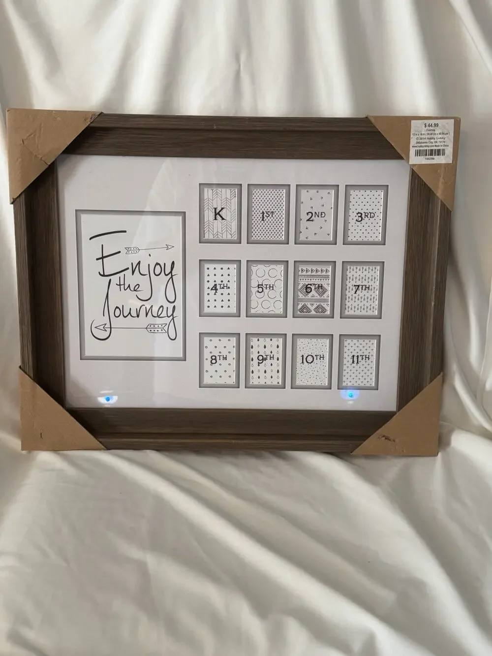 Enjoy The Journey K-12 Picture Frame Collage Barnwood Frame 19x15 Hobby Lobby
